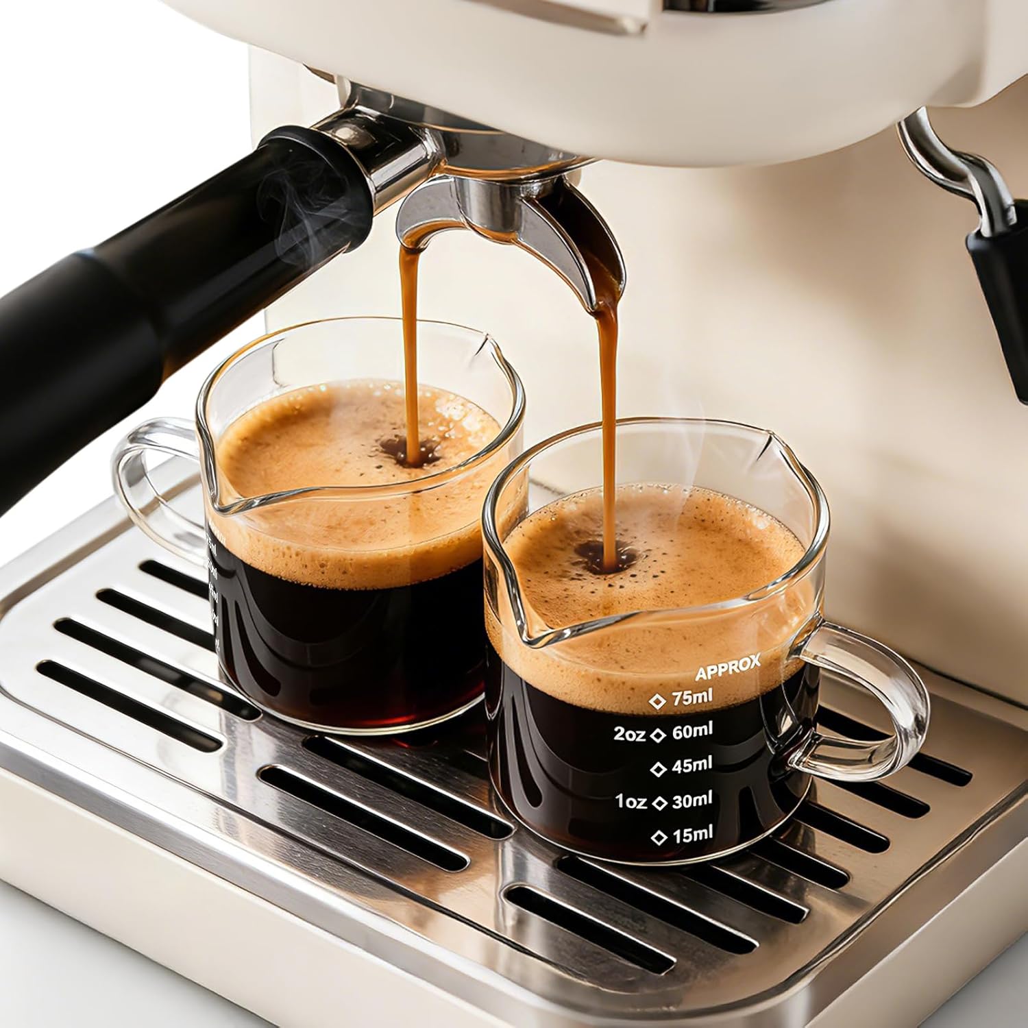 Espresso Shot Glass - 1/2개 에스프레소 컵 2.5oz 에스프레소 샷