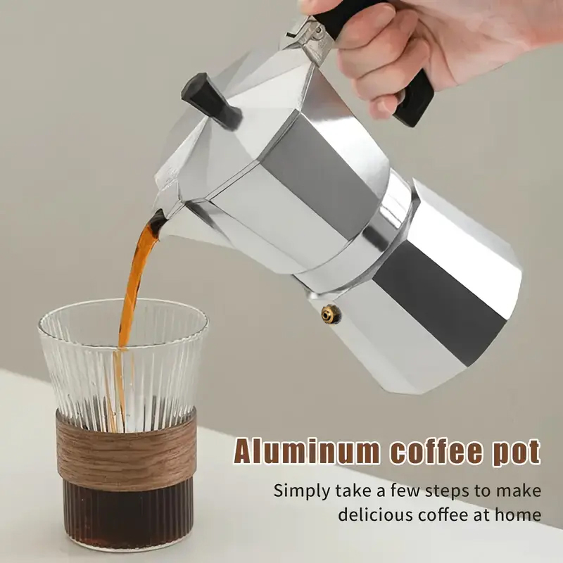 Coffee Equipment For Camping - 클래식 알루미늄 모카포트 50-300ML 가정용 스토브탑