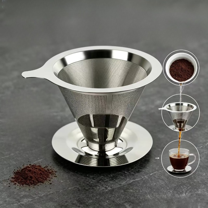 Coffee Equipment Pour Over - 푸어 오버 커피 드리퍼 스테인리스 스틸