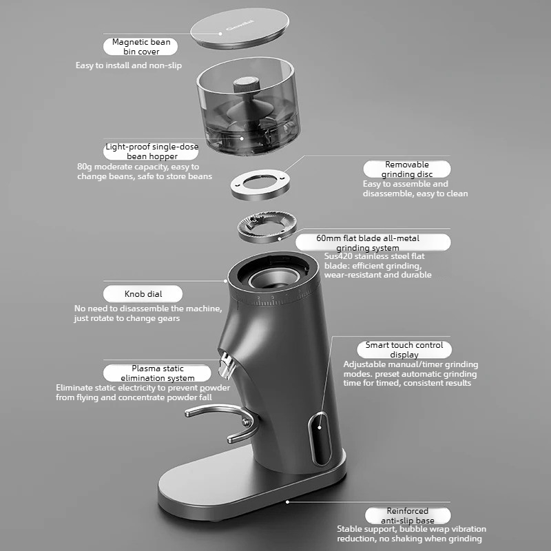 Gemilai 9010C 220V 150W 전기 커피  - Coffee Grinder Burr Flat 리뷰 및 가격