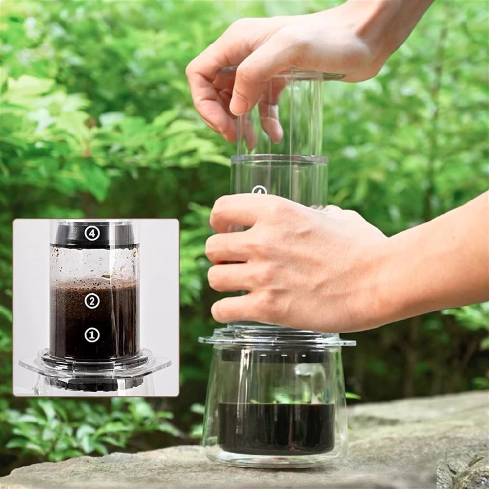 휴대용 커피 주전자 프랑스 스타일 미끄럼 방지 프레스  - Coffee Equipment For Camping 리뷰 및 가격