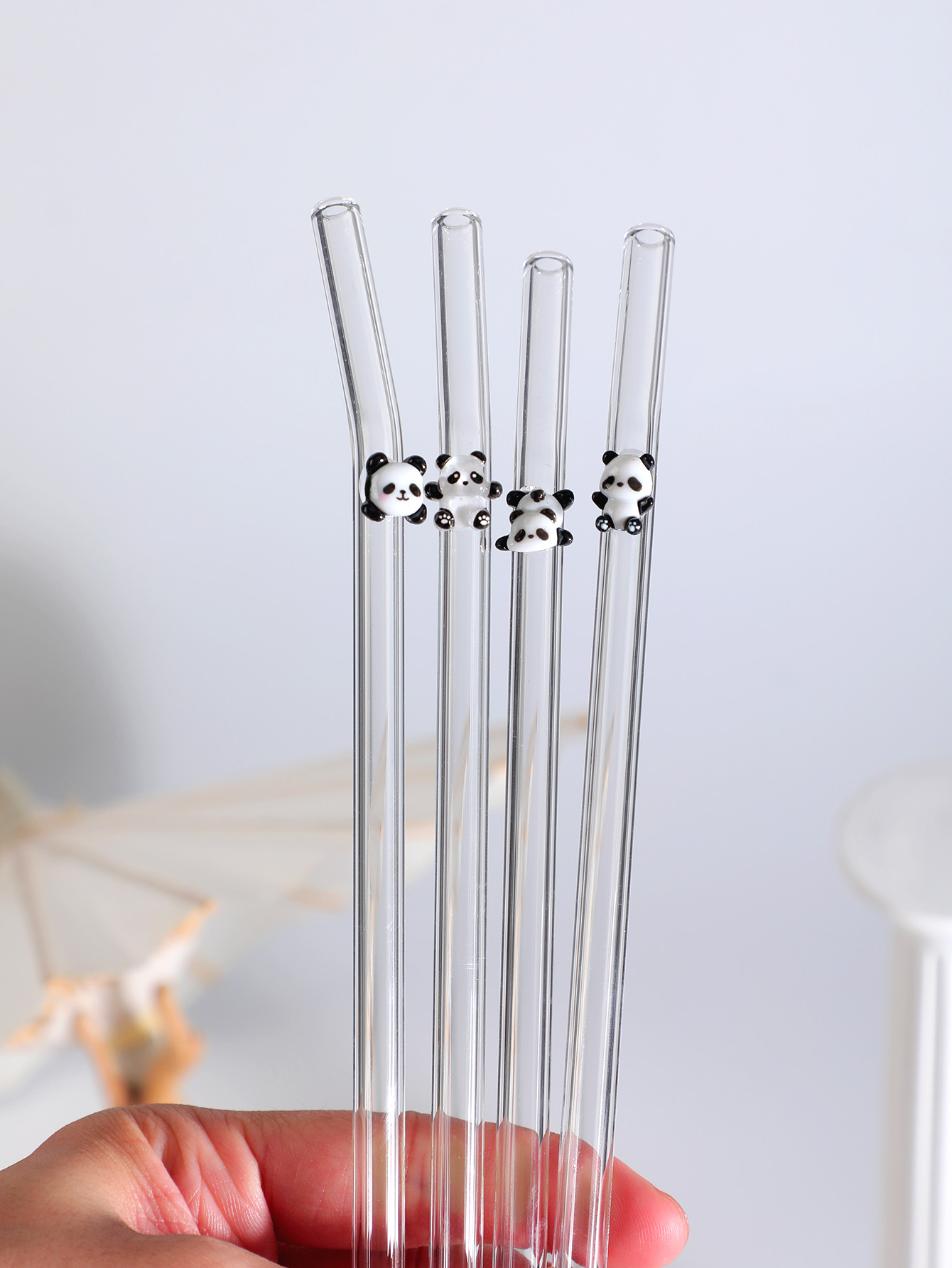4/7PCS 팬더 디자인 재사용 가능한 구부러진 유리  - Espresso Shot Glass 리뷰 및 가격