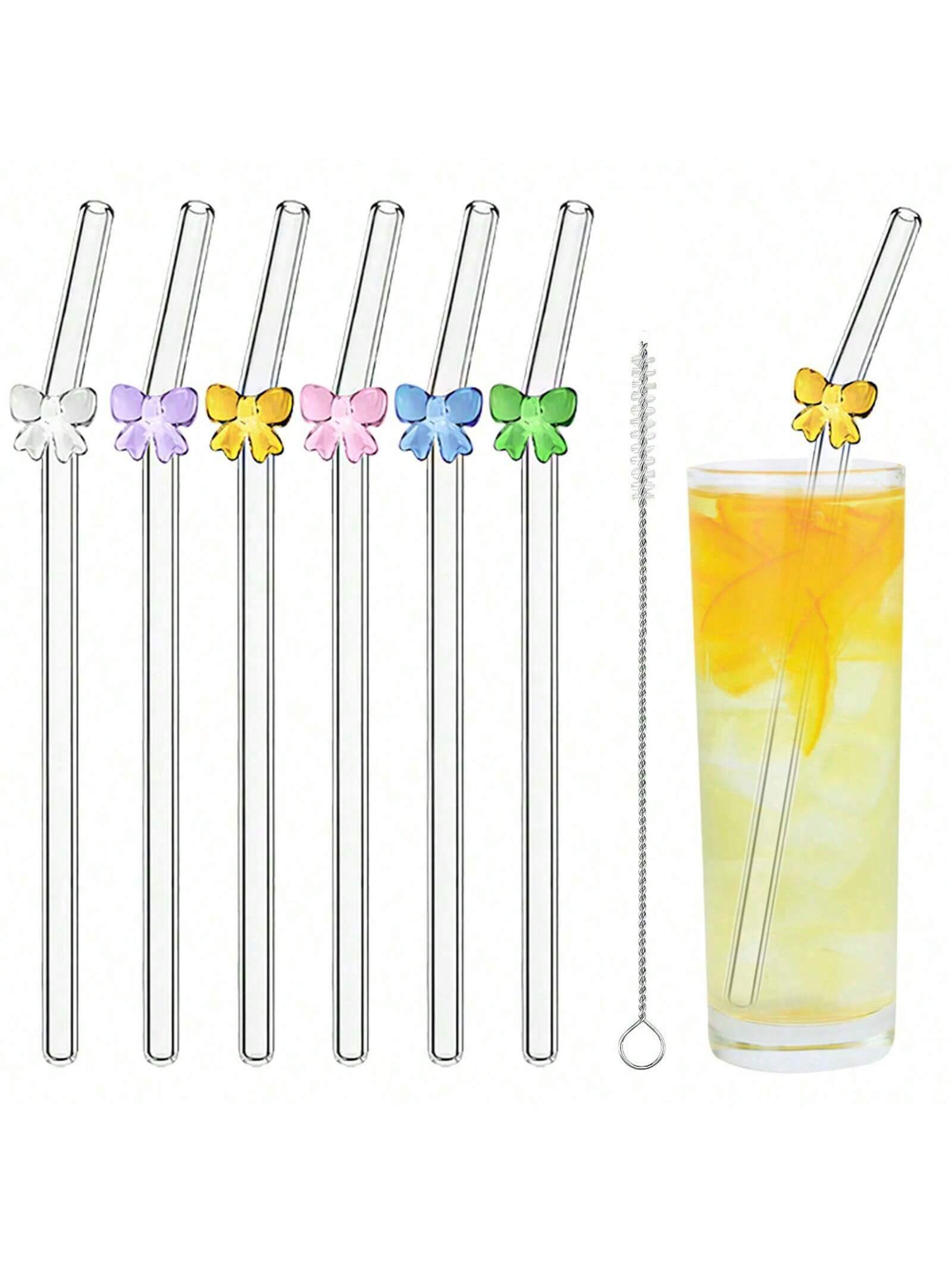 7개 세트의 재사용 가능한 리본 모양 유리 빨대, 커피 - Espresso Shot Glass 리뷰 및 가격