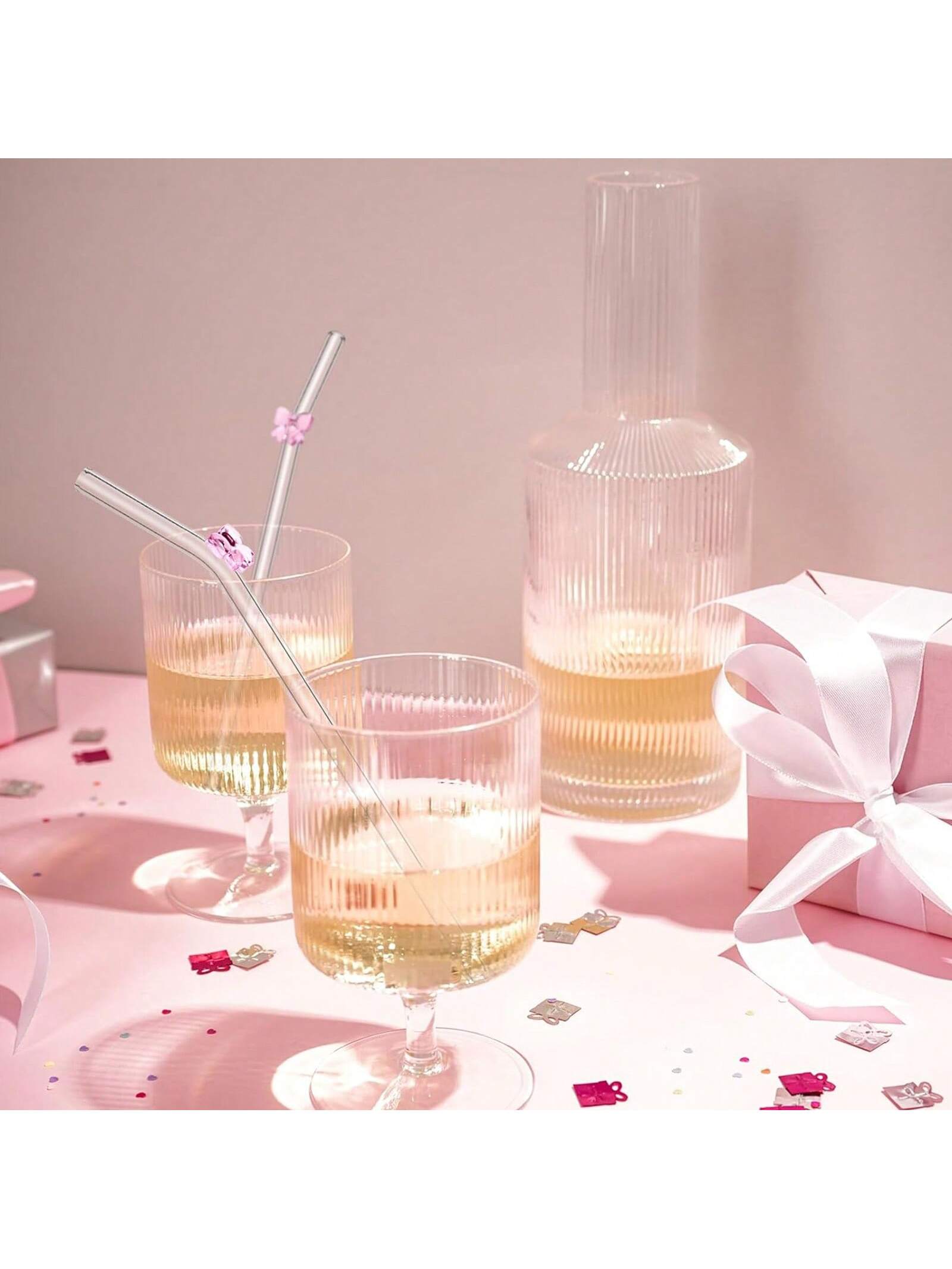 7개 세트의 재사용 가능한 리본 모양 유리 빨대, 커피 - Espresso Shot Glass 리뷰 및 가격