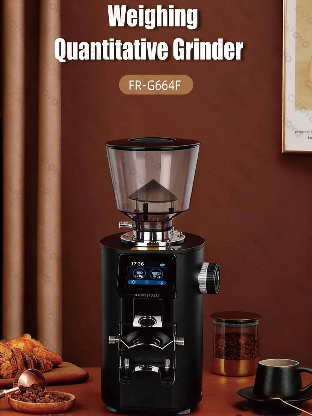 CAFOVO G664F 전문가용 정량 커피 그라인더 6 - Coffee Grinder Burr Flat 리뷰 및 가격