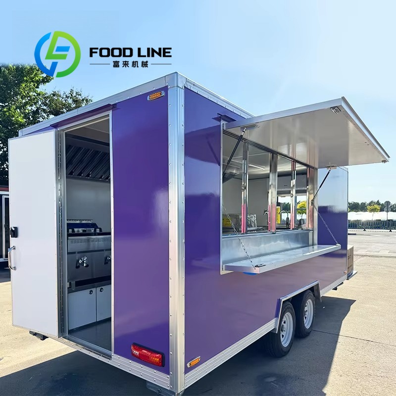 맞춤형 이동식 푸드 카트 트레일러, 주방 장비가 완비된 - Coffee Van Equipment 리뷰 및 가격