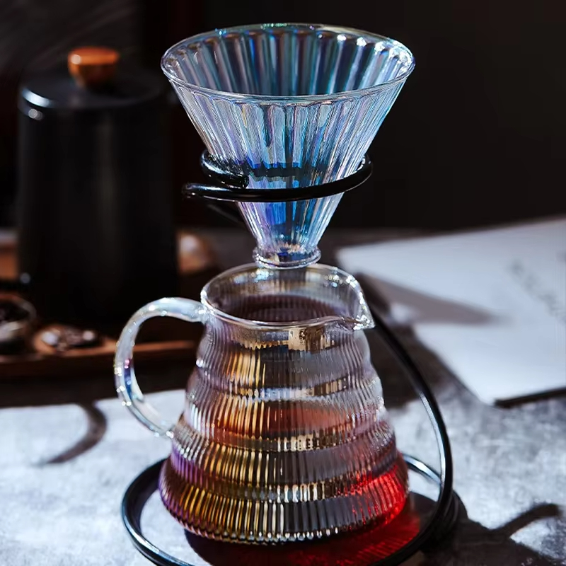 다채로운 커피 세트 드리퍼 커피 서버 필터 유리 깔때기 - Coffee Equipment Pour Over 리뷰 및 가격