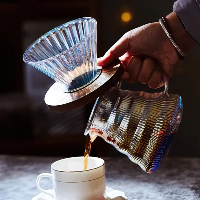다채로운 커피 세트 드리퍼 커피 서버 필터 유리 깔때기 - Coffee Equipment Pour Over 리뷰 및 가격