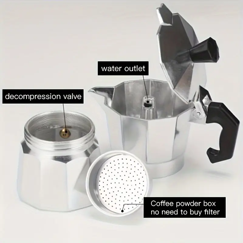 클래식 알루미늄 모카포트 50-300ML 가정용 스토브 - Coffee Equipment For Camping 리뷰 및 가격