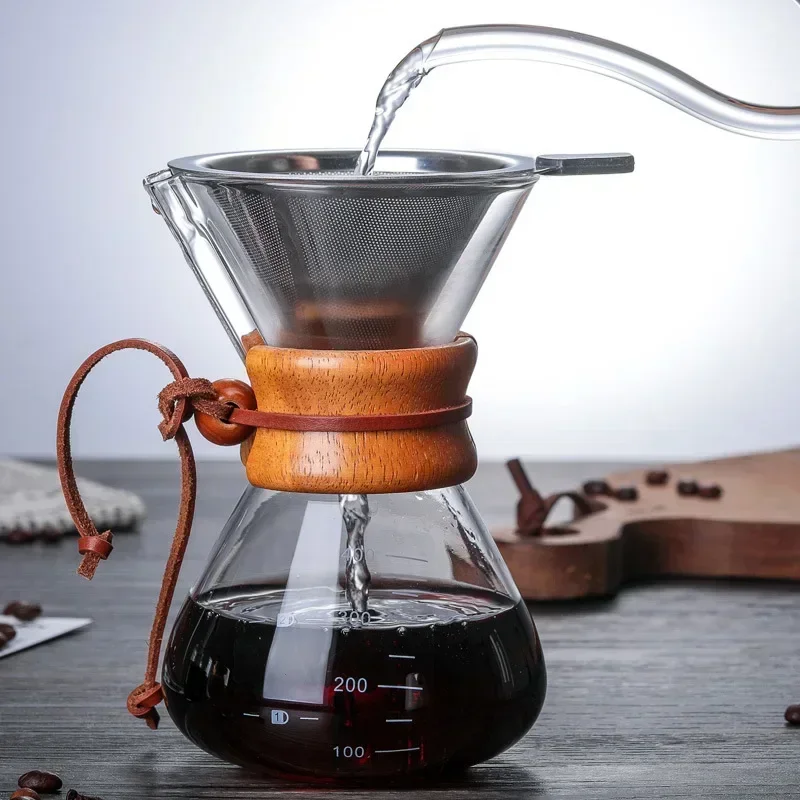 스테인레스 스틸 필터가있는 핸드 유리 커피 주전자 드립 - Coffee Equipment Pour Over 리뷰 및 가격