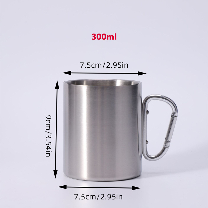 스테인리스 스틸 소재의 캠핑 머그컵, 카라비너 손잡이, - Coffee Equipment For Camping 리뷰 및 가격