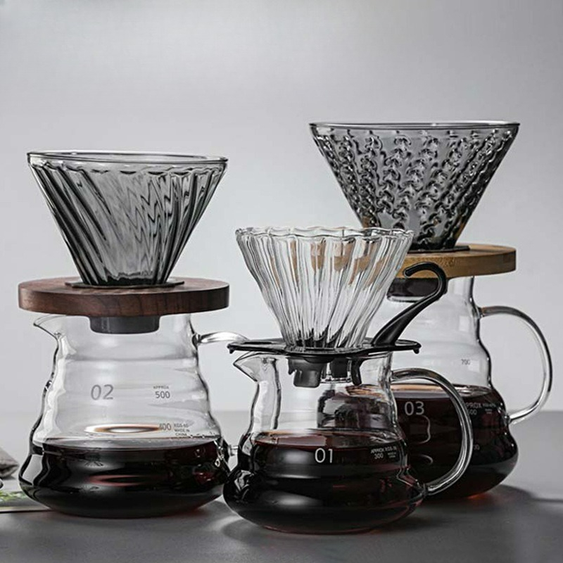 푸어 오버 커피 메이커 세트 고열 내열 유리 푸어 오버 - Coffee Equipment For Camping 리뷰 및 가격